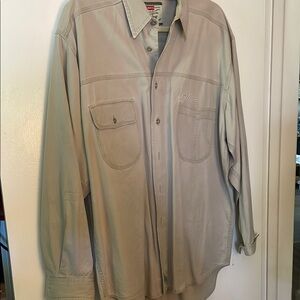 Vintage Levi's Tan Casual Button Down Shirt Relaxed Fit